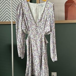 AFRM floral cut out dress